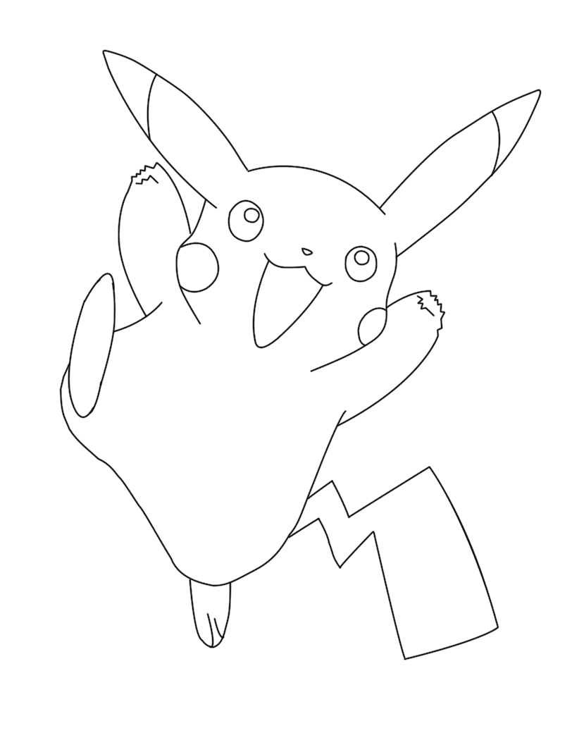 Pikachu Coloring Pages for Kids 2