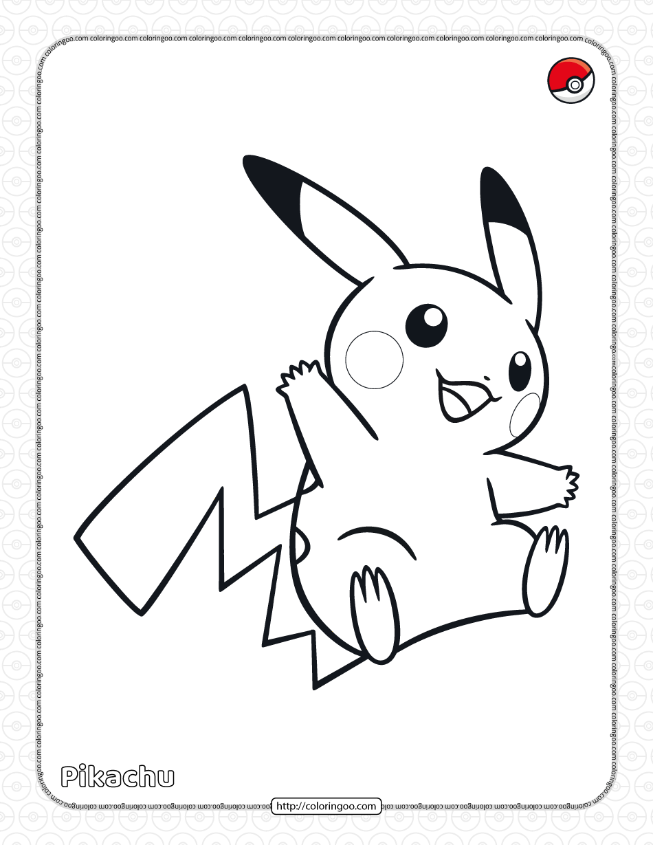 Pikachu Coloring Pages for Kids 30