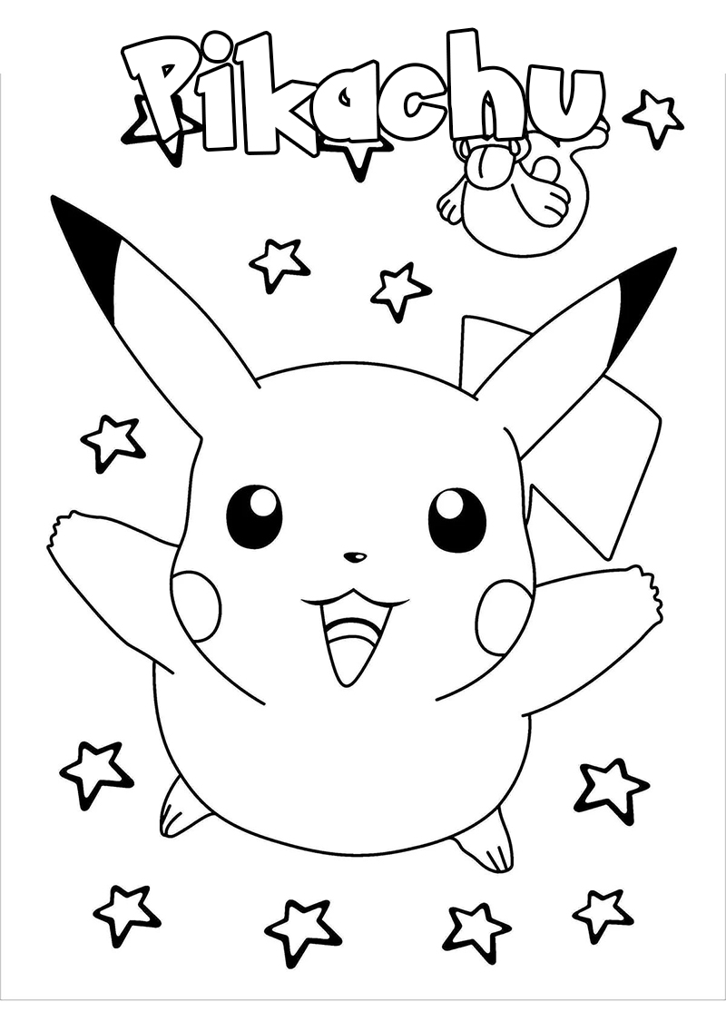 Pikachu Coloring Pages for Kids 34