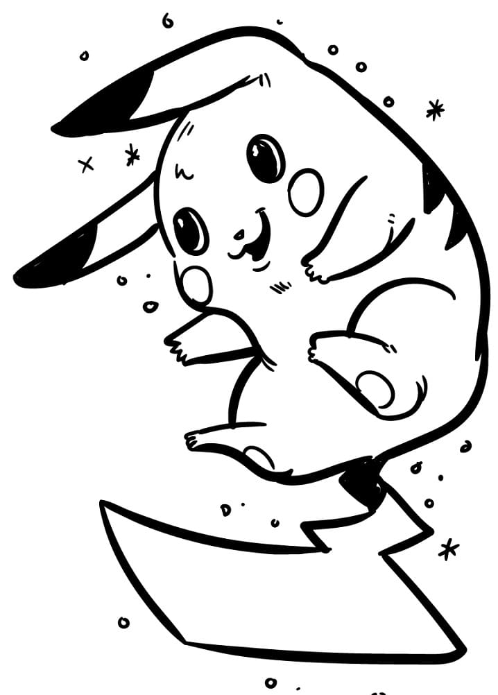 Pikachu Coloring Pages for Kids 50