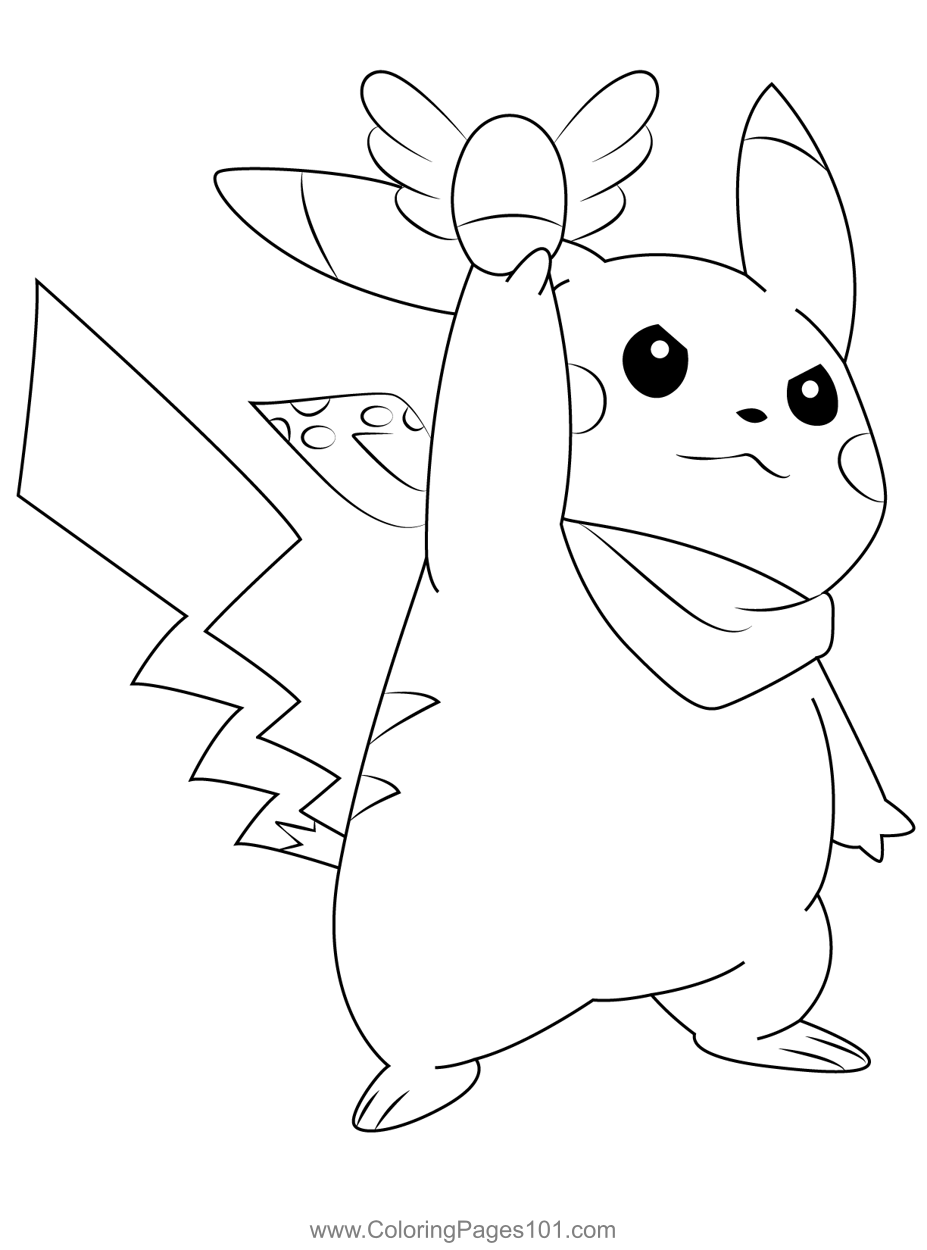 Pikachu Coloring Pages for Kids 6