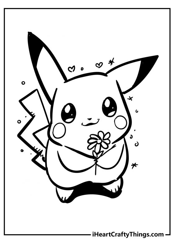 Pikachu Coloring Pages for Kids 60