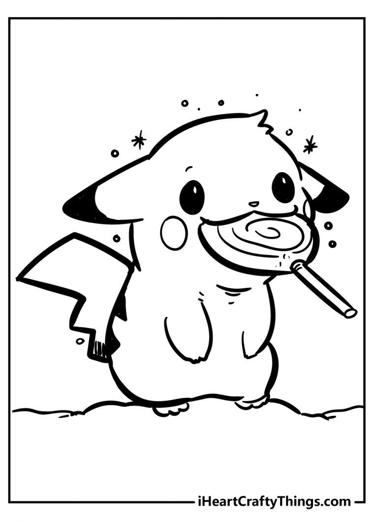 Pikachu Coloring Pages for Kids 61