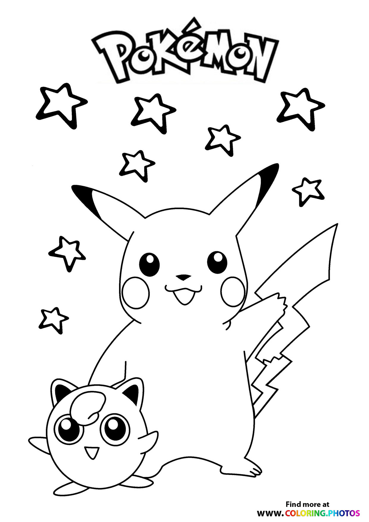 Pikachu Coloring Pages for Kids 64