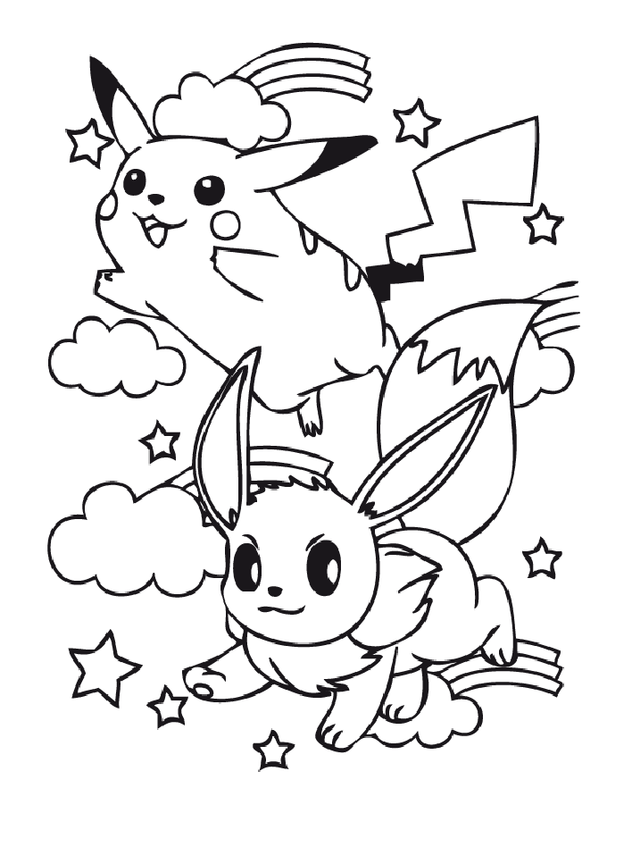 Pikachu Coloring Pages for Kids 68