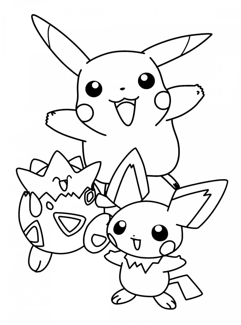 Pikachu Coloring Pages for Kids 7