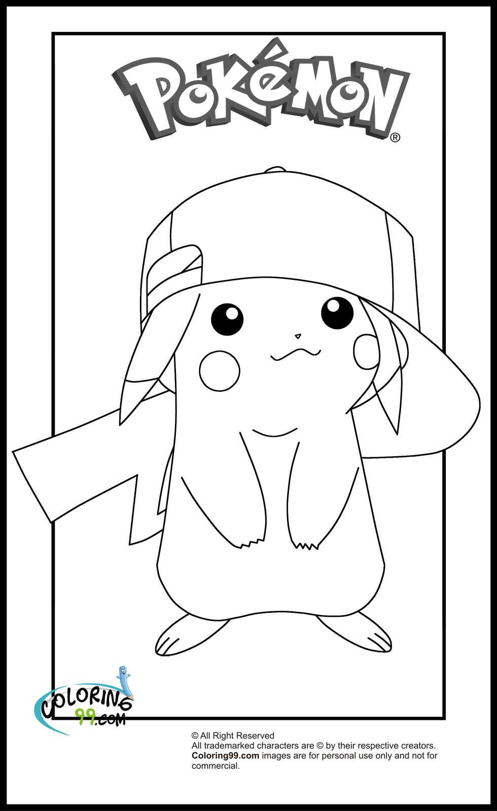 Pikachu Coloring Pages for Kids 93