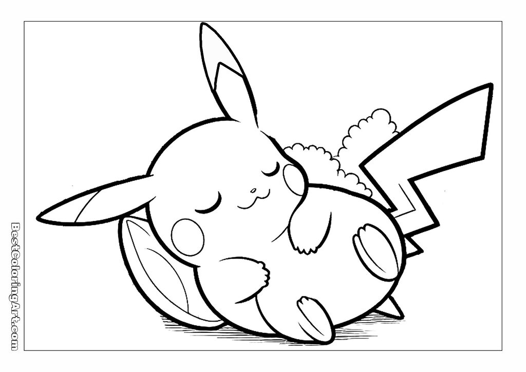 Pikachu Coloring Pages for Kids 95