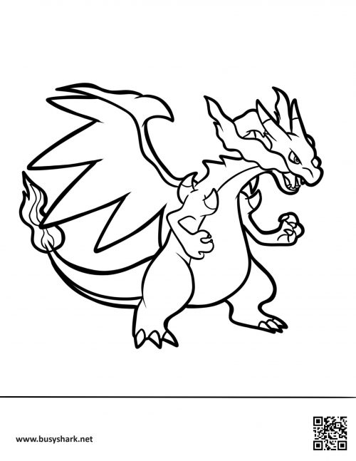 Pokemon Charizard Coloring Page 11