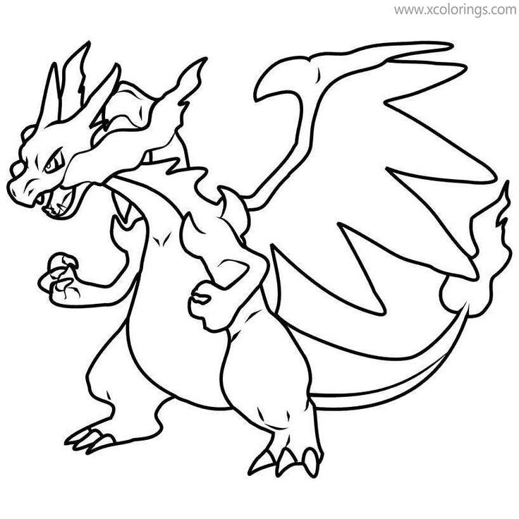 Pokemon Charizard Coloring Page 15