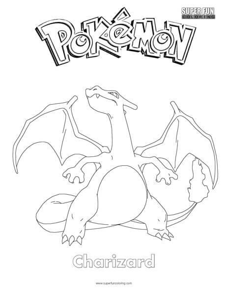 Pokemon Charizard Coloring Page 16