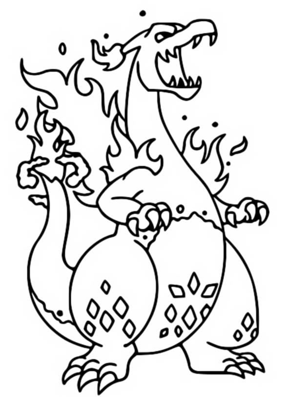 Pokemon Charizard Coloring Page 19