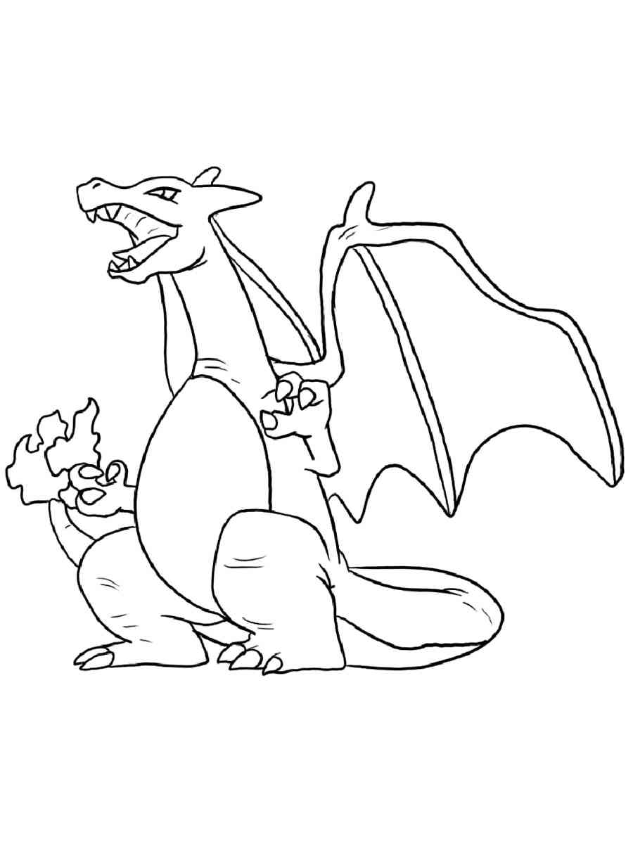 Pokemon Charizard Coloring Page 20