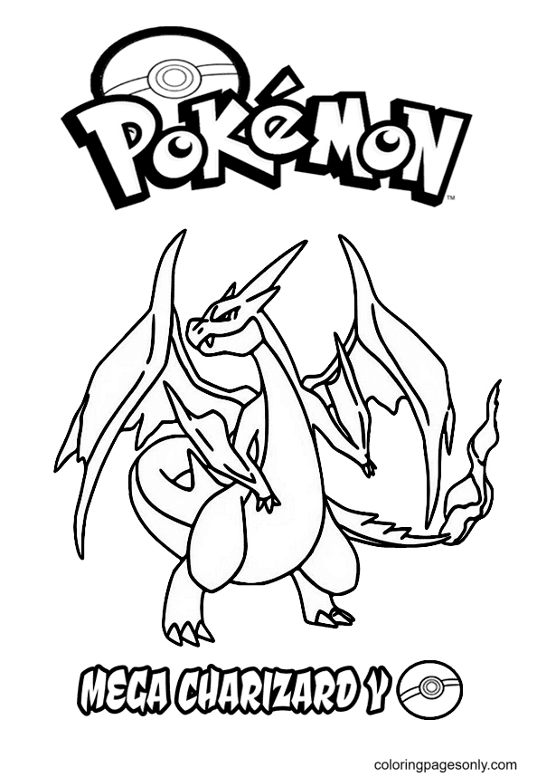 Pokemon Charizard Coloring Page 21