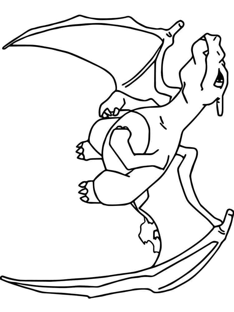 Pokemon Charizard Coloring Page 3