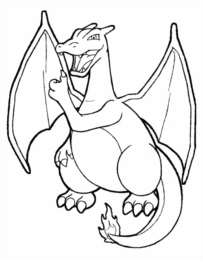 Pokemon Charizard Coloring Page 30