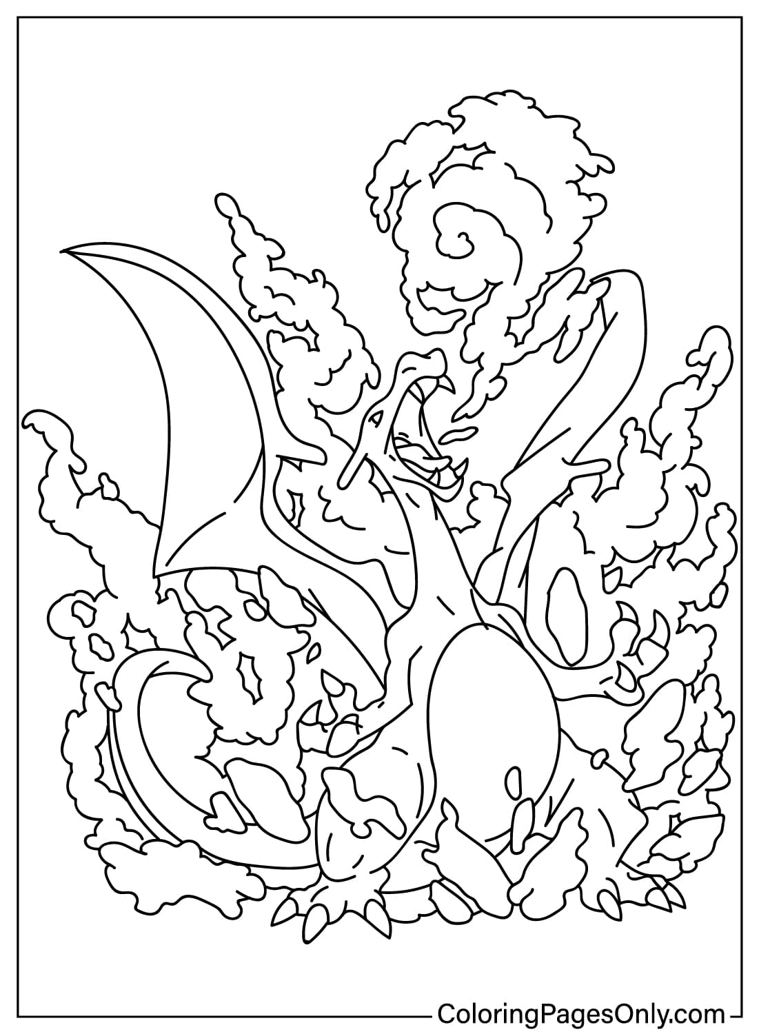 Pokemon Charizard Coloring Page 33