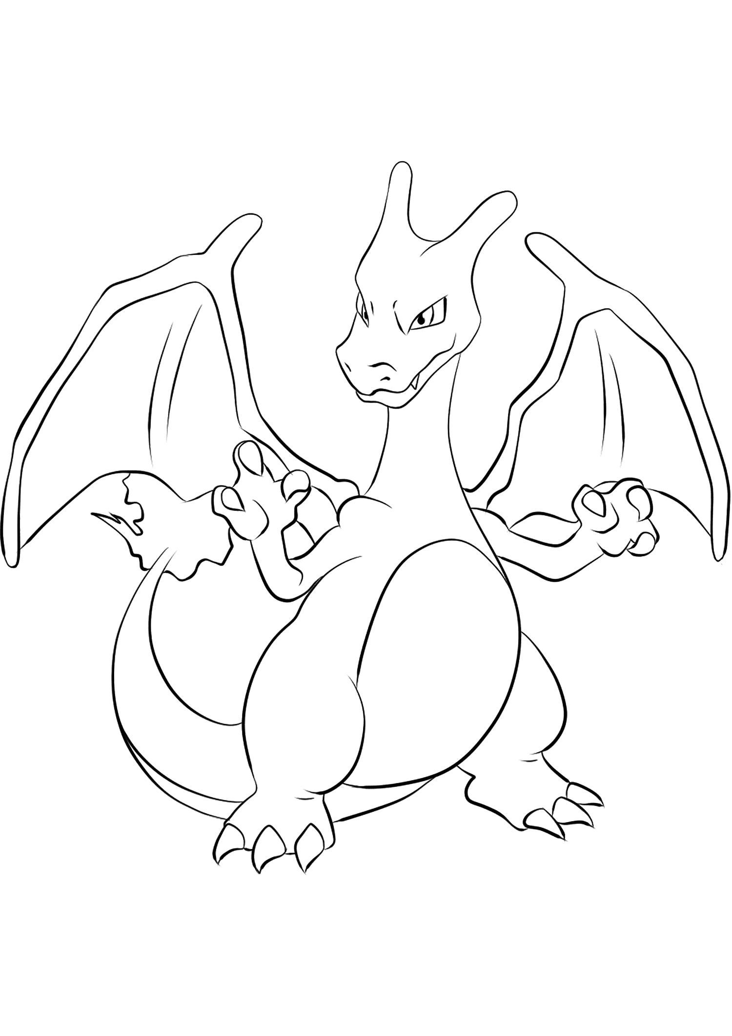 Pokemon Charizard Coloring Page 35