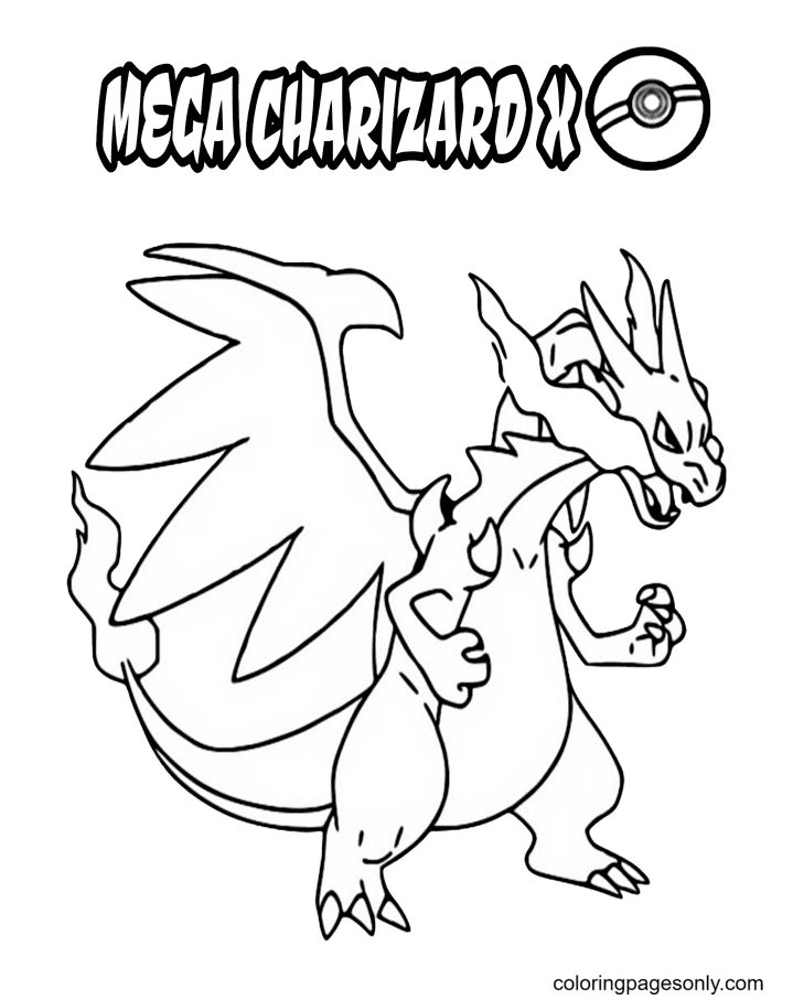 Pokemon Charizard Coloring Page 39