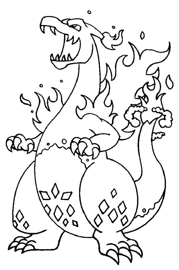 Pokemon Charizard Coloring Page 45