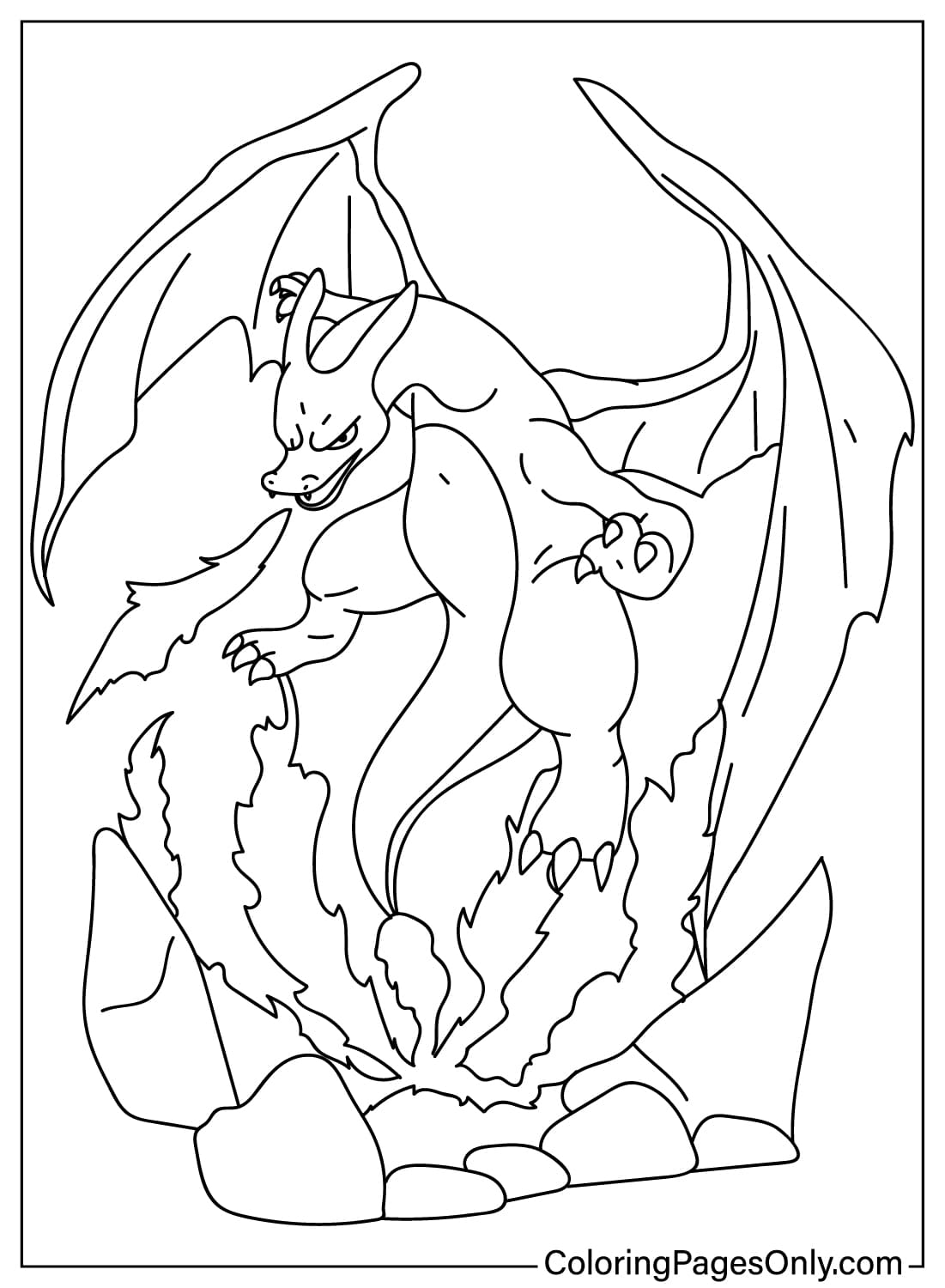 Pokemon Charizard Coloring Page 47