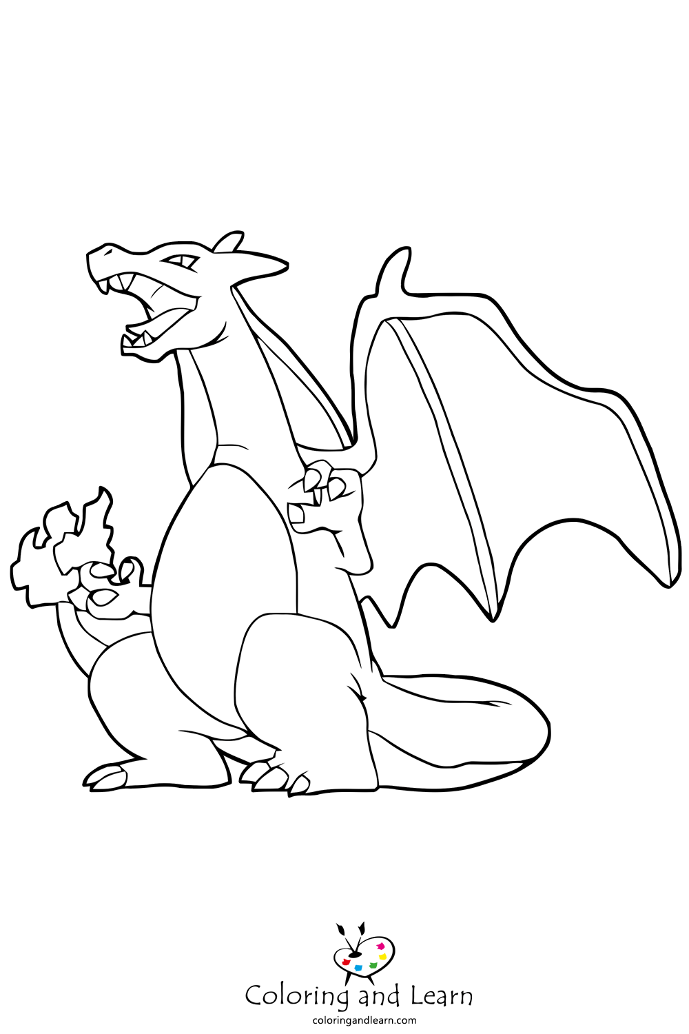 Pokemon Charizard Coloring Page 50