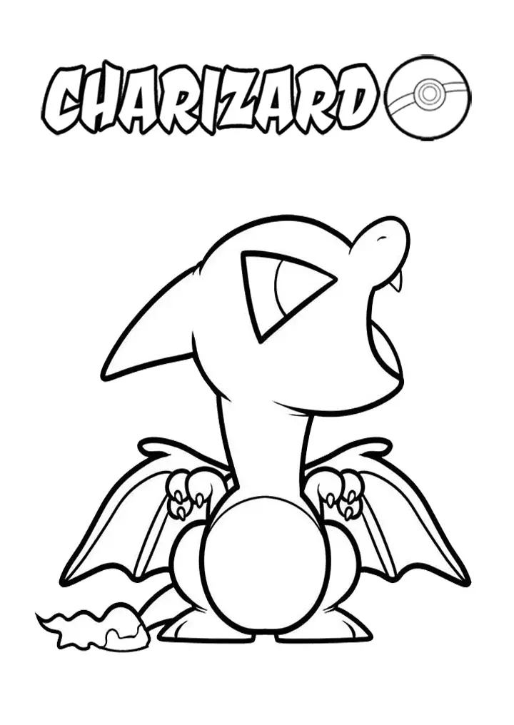 Pokemon Charizard Coloring Page 52