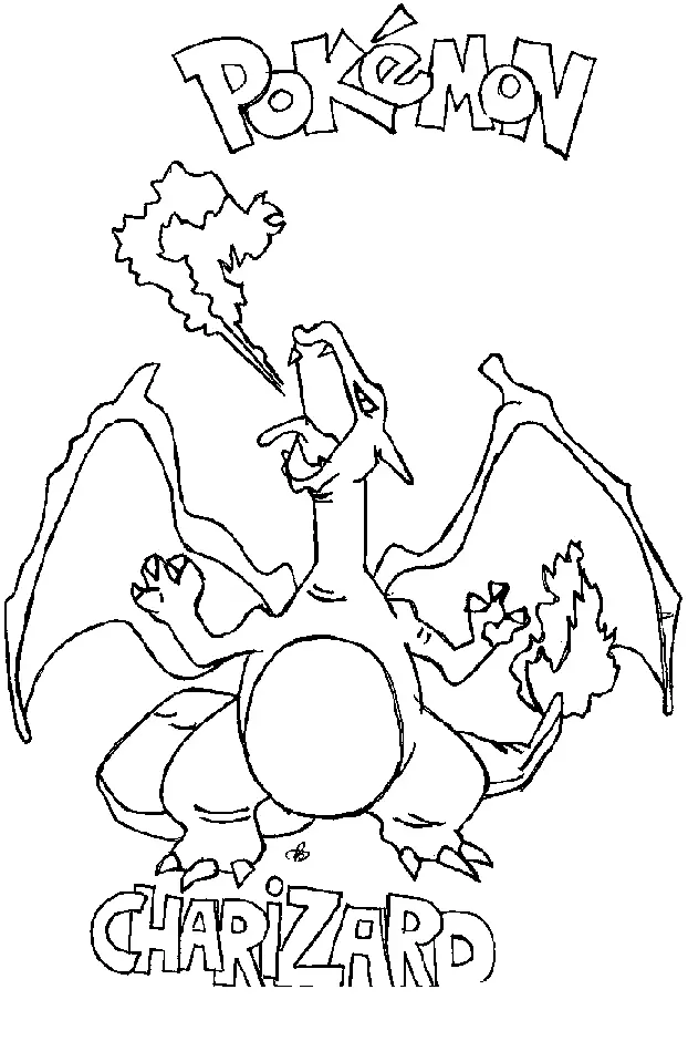 Pokemon Charizard Coloring Page 56