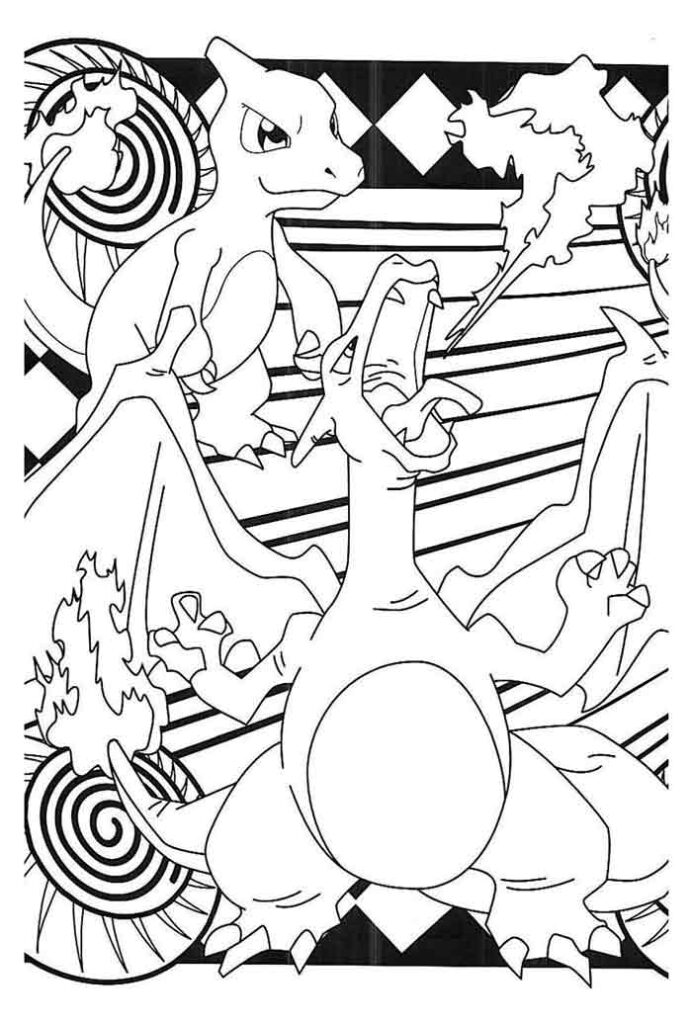 Pokemon Charizard Coloring Page 62