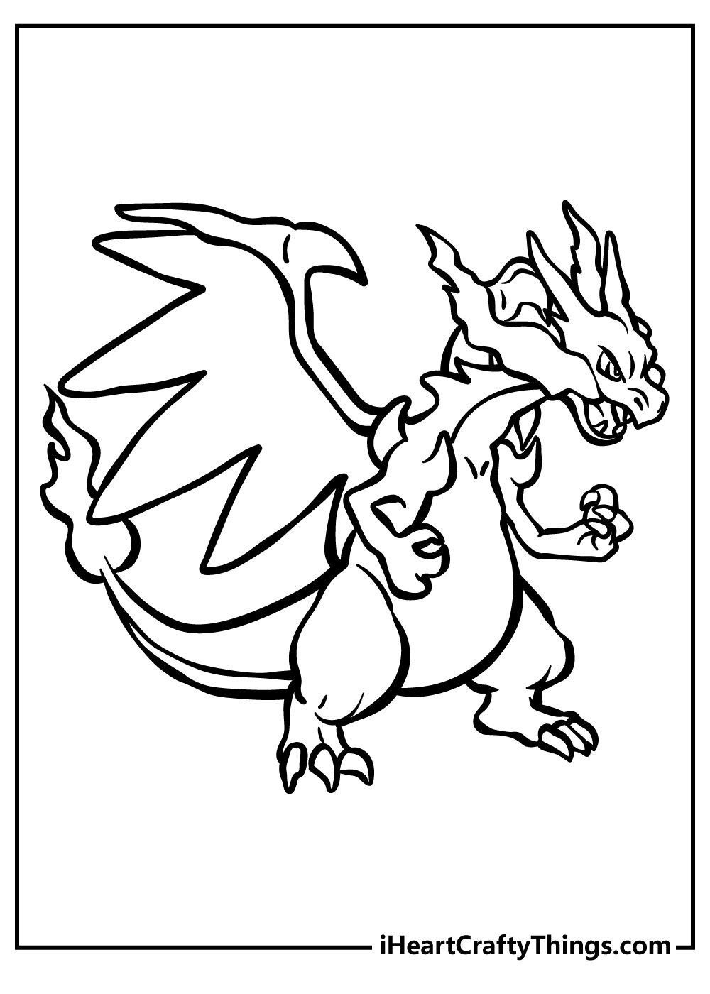 Pokemon Charizard Coloring Page 74