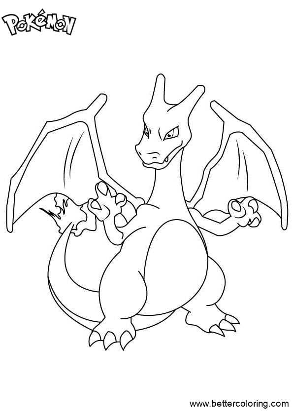 Pokemon Charizard Coloring Page 77