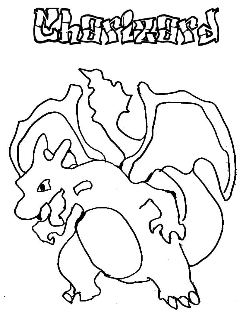 Pokemon Charizard Coloring Page 79