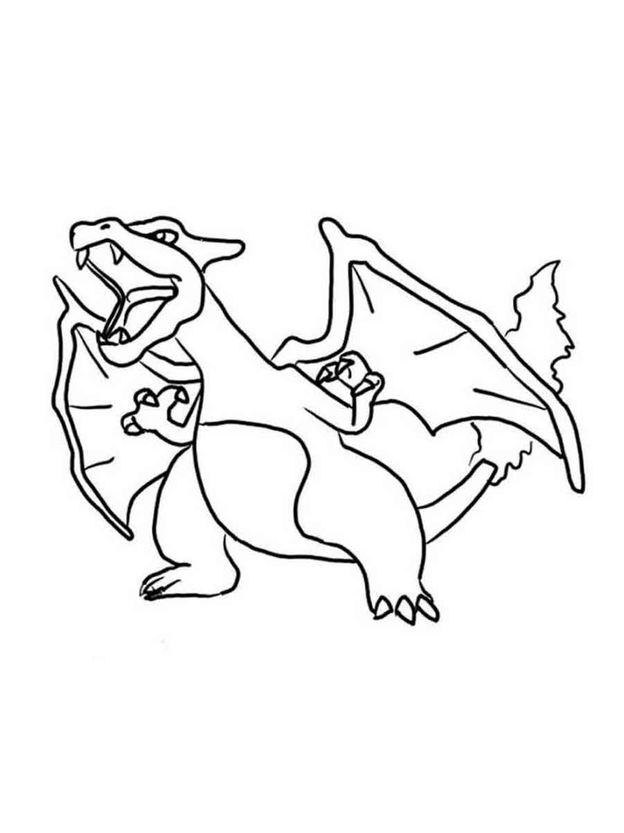 Pokemon Charizard Coloring Page 85