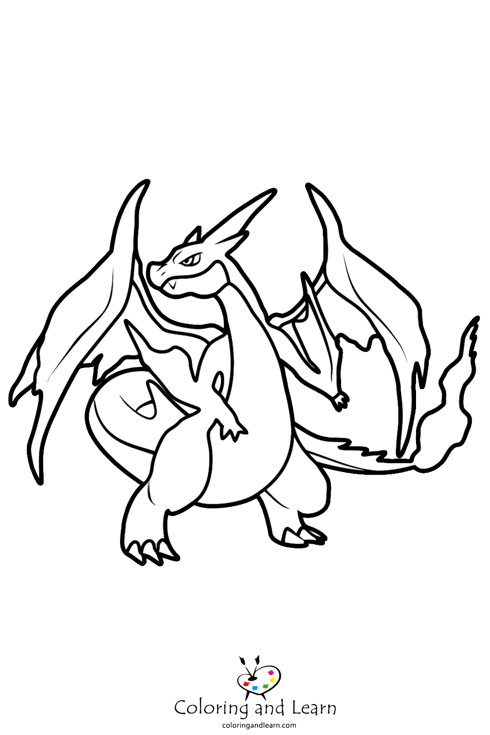 Pokemon Charizard Coloring Page 91