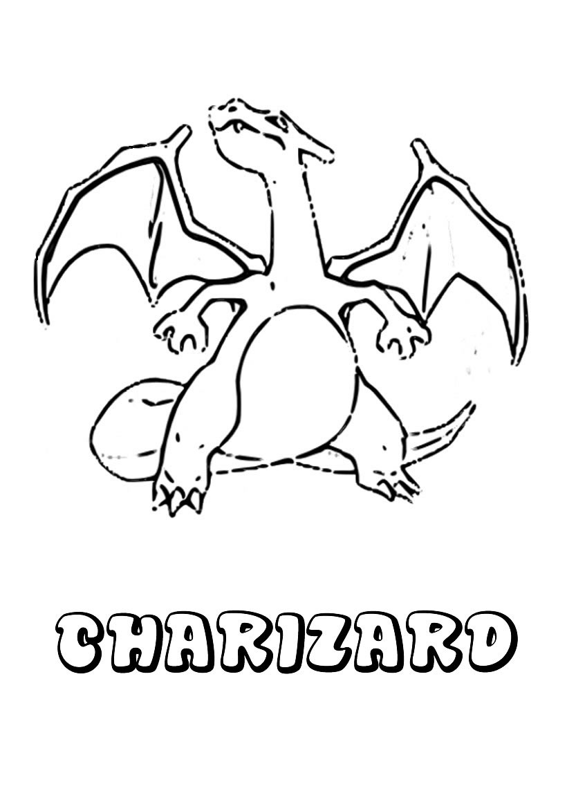 Pokemon Charizard Coloring Page 92