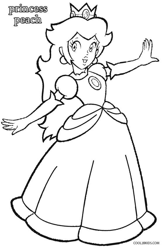 Princess Peach Coloring Pages for Kids 102