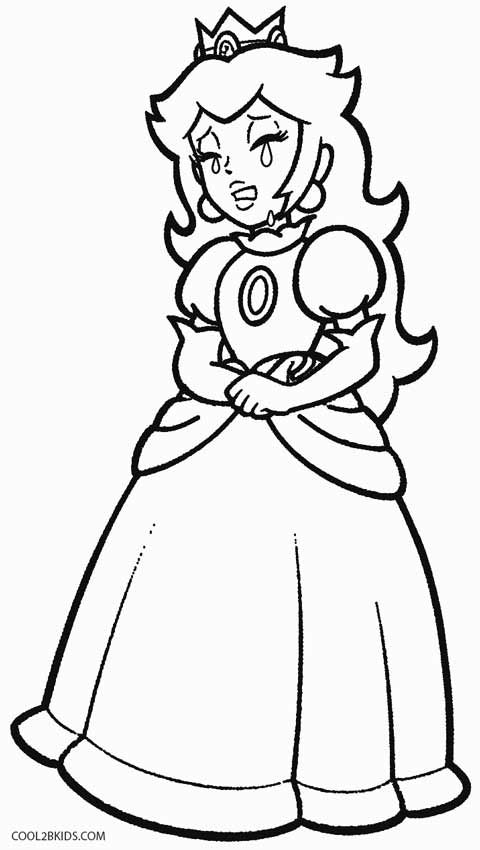 Princess Peach Coloring Pages for Kids 104