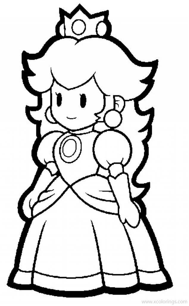 Princess Peach Coloring Pages for Kids 106