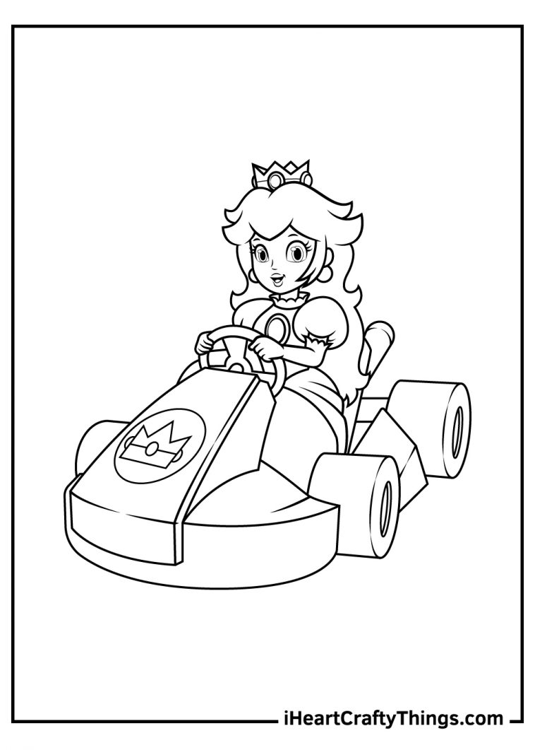 Princess Peach Coloring Pages for Kids 109