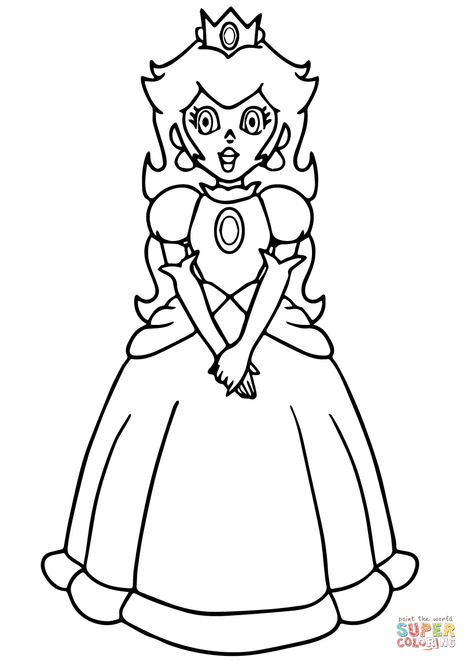 Princess Peach Coloring Pages for Kids 112