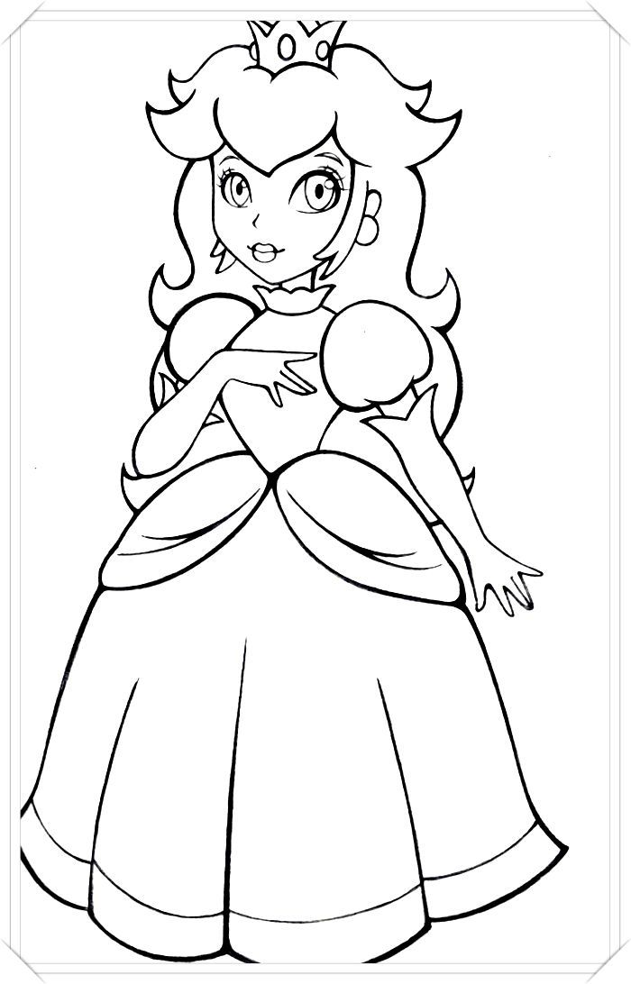 Princess Peach Coloring Pages for Kids 117