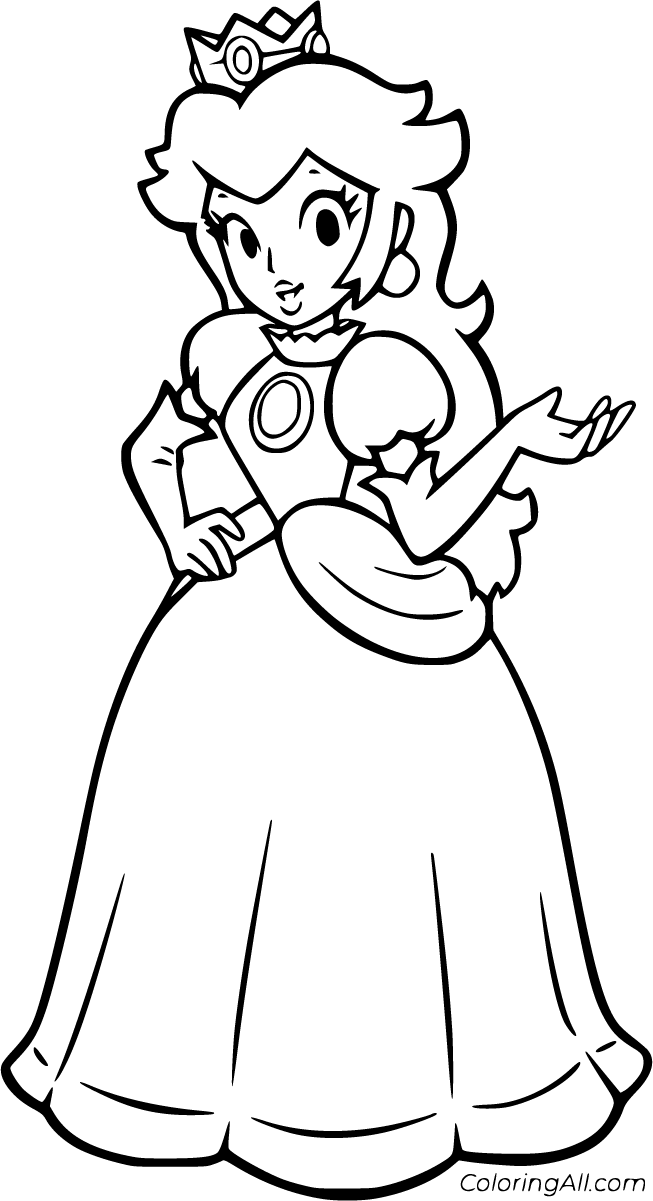 Princess Peach Coloring Pages for Kids 118