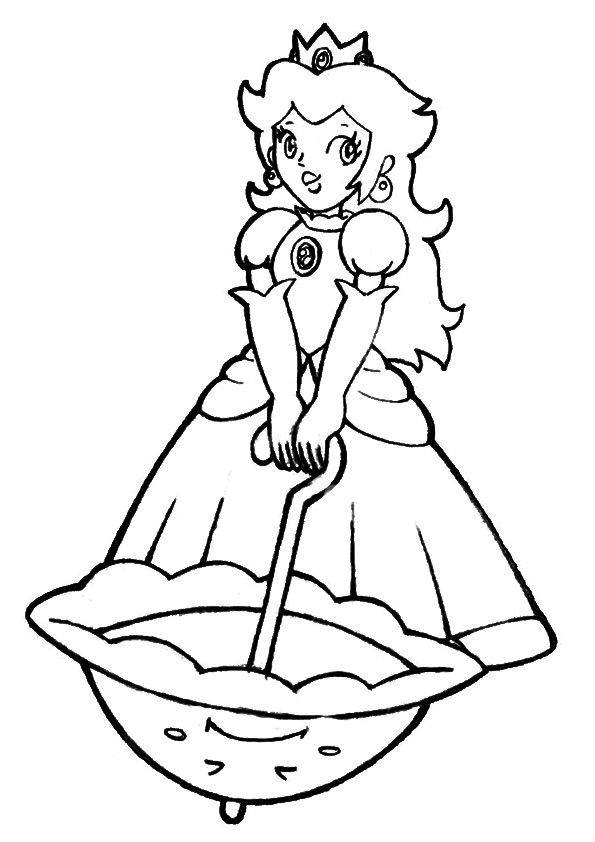 Princess Peach Coloring Pages for Kids 119