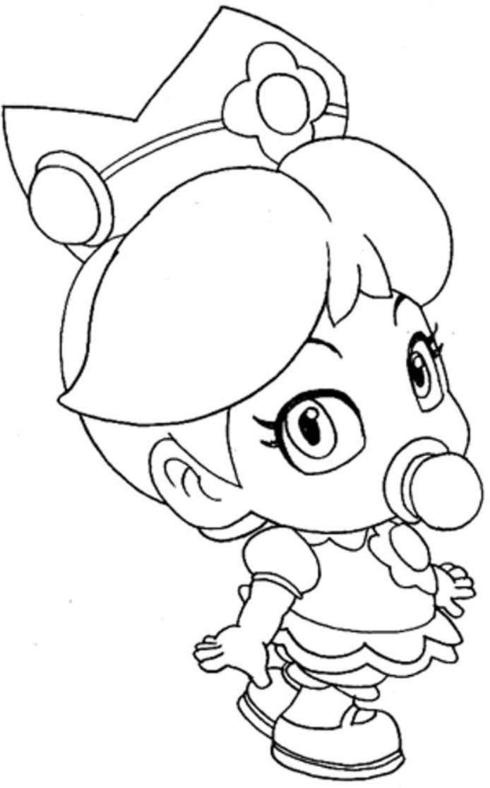 Princess Peach Coloring Pages for Kids 12