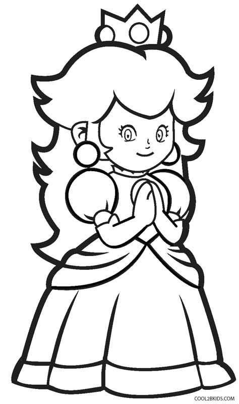 Princess Peach Coloring Pages for Kids 122