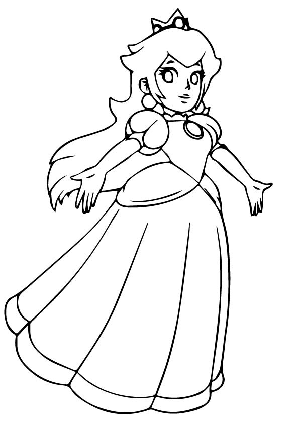 Princess Peach Coloring Pages for Kids 32