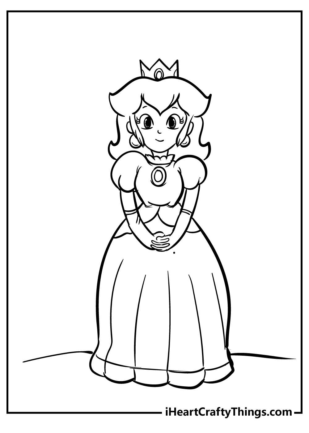 Princess Peach Coloring Pages for Kids 37
