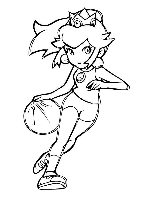 Princess Peach Coloring Pages for Kids 42