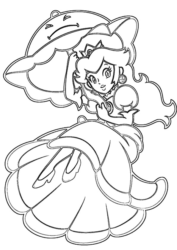 Princess Peach Coloring Pages for Kids 47