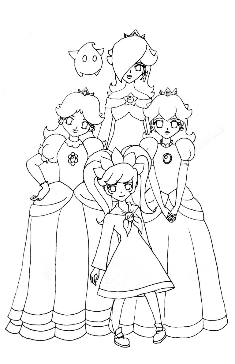 Princess Peach Coloring Pages for Kids 49